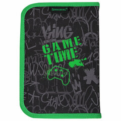 Пенал BRAUBERG, 1 отделение, 2 откидные планки, полиэстер, 21х14 см, "Game time", 272321