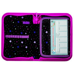 Пенал BRAUBERG, 1 отделение, 1 откидная планка, полиэстер, 21х14 см, "Яркая девочка", 272323