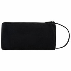 Пенал-косметичка BRAUBERG с ручкой, 1 откидная планка, полиэстер, 22&times;10&times;8 см, Black, 272339