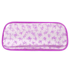 Пенал-косметичка BRAUBERG LUCENT на молнии, прозрачный, "Butterfly", 21х5х9 см, 272344