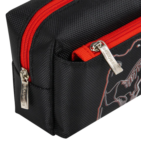 Пенал мягкий BRAUBERG, 2 отделения, полиэстер, "Roar", черный, 21х9х6 см, 272347 - фото 4