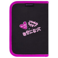 Пенал BRAUBERG с наполнением, 1 отделение, 1 откидная планка, 24 предмета, 21&times;14 см, &laquo;Anime movie&raquo;, 272349