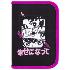 Пенал BRAUBERG с наполнением, 1 отделение, 1 откидная планка, 24 предмета, 21&times;14 см, &laquo;Anime movie&raquo;, 272349