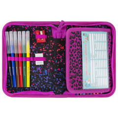 Пенал BRAUBERG с наполнением, 1 отделение, 1 откидная планка, 24 предмета, 21&times;14 см, &laquo;Leopard&raquo;, 272350