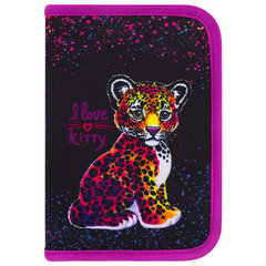 Пенал BRAUBERG с наполнением, 1 отделение, 1 откидная планка, 24 предмета, 21&times;14 см, &laquo;Leopard&raquo;, 272350