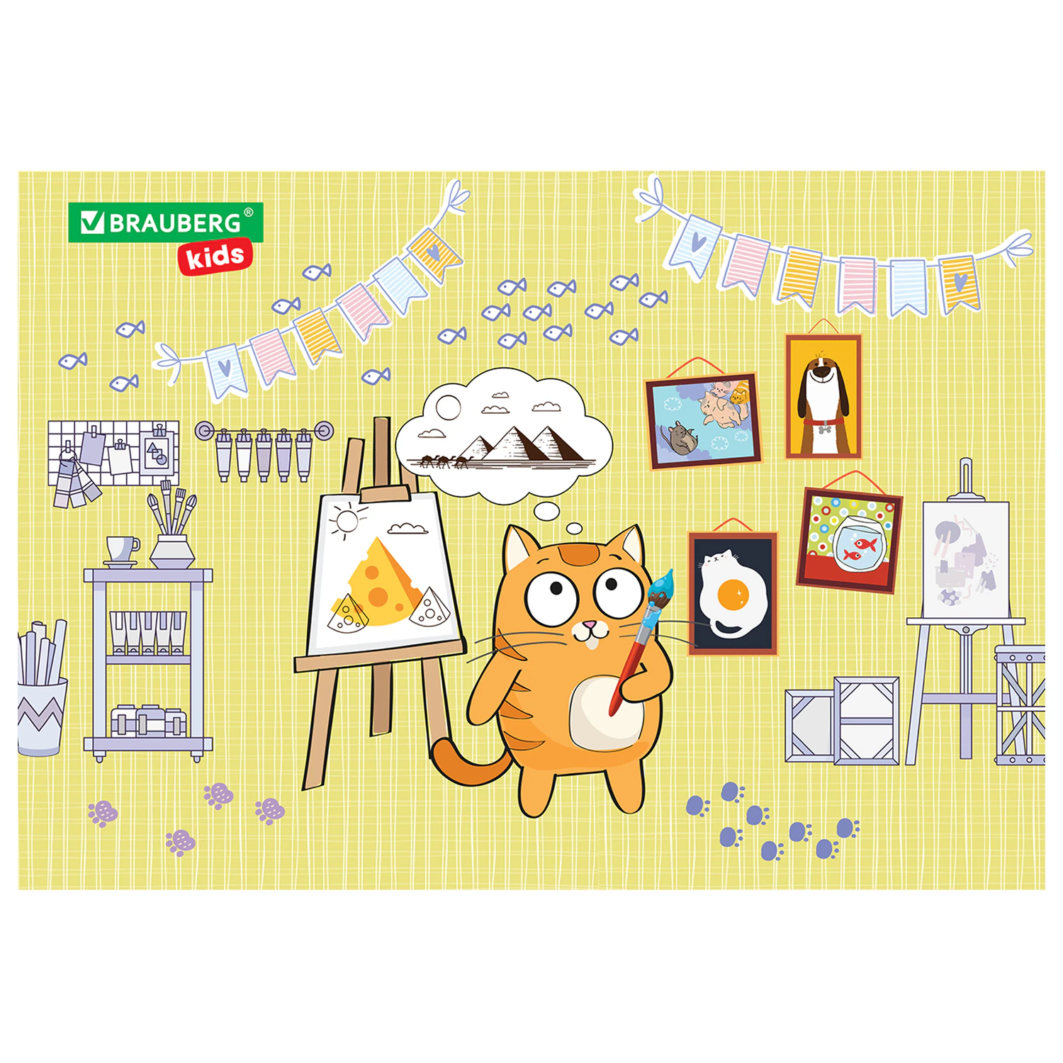 Настольное покрытие BRAUBERG KIDS для труда и творческих занятий, ПВХ, "Artist", 50х35 см, 272358