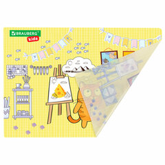 Настольное покрытие BRAUBERG KIDS для труда и творческих занятий, ПВХ, &laquo;Artist&raquo;, 50&times;35 см, 272358