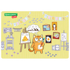 Настольное покрытие BRAUBERG KIDS для труда и творческих занятий, ПВХ, "Artist", 50х35 см, 272358