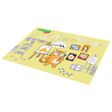 Настольное покрытие BRAUBERG KIDS для труда и творческих занятий, ПВХ, "Artist", 50х35 см, 272358