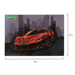 Настольное покрытие BRAUBERG KIDS, А3+, пластик, 46&times;33 см, &laquo;Red car&raquo;, 272368