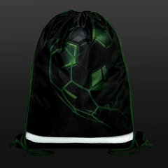 Мешок для обуви BRAUBERG KIDS, светоотражающая полоса, 46&times;36 см, &laquo;Green ball&raquo;, 272393