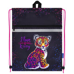 Мешок для обуви BRAUBERG, с петлей, светоотражающая полоса, 2 отделения, 46&times;36 см, Leopard, 272395