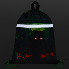 Мешок для обуви BRAUBERG, с петлей, светоотражающая полоса, 2 отделения, 46&times;36 см, Night warrior, 272396