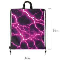 Мешок для обуви BRAUBERG большой удобный с ручкой, 51&times;41 см, Lightning, 272400