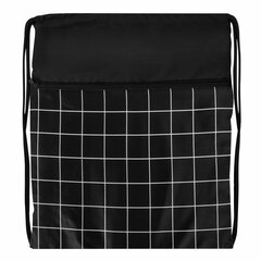 Мешок для обуви BRAUBERG БОЛЬШОЙ, с ручкой, карман на молнии, сетка, 49&times;41 см, &laquo;Checkered&raquo;, 272404