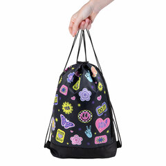 Мешок для обуви ЮНЛАНДИЯ с ручками, боковой карман на молнии, 46&times;36 см, &laquo;Patches&raquo;, 272406