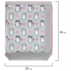 Мешок для обуви ЮНЛАНДИЯ с ручками, боковой карман на молнии, 46&times;36 см, &laquo;Kitties&raquo;, 272407