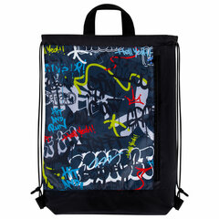 Мешок для обуви ЮНЛАНДИЯ с ручками, боковой карман на молнии, 46&times;36 см, &laquo;Graffiti&raquo;, 272408