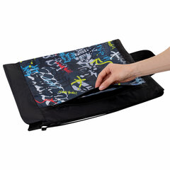 Мешок для обуви ЮНЛАНДИЯ с ручками, боковой карман на молнии, 46&times;36 см, &laquo;Graffiti&raquo;, 272408