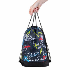 Мешок для обуви ЮНЛАНДИЯ с ручками, боковой карман на молнии, 46&times;36 см, &laquo;Graffiti&raquo;, 272408