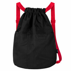 Рюкзак спортивный мешок HEIKKI PACK (ХЕЙКИ), 2 отделенения, увеличенный объем, 40&times;35 см, черно-красный, 272420