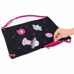 Мешок для обуви BRAUBERG PREMIUM, карман, подкладка, светоотражайка, 43&times;33 см, Space sweets, 272422