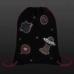 Мешок для обуви BRAUBERG PREMIUM, карман, подкладка, светоотражайка, 43&times;33 см, Space sweets, 272422