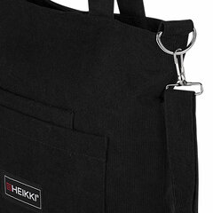 Сумка шоппер HEIKKI VELVET (ХЕЙКИ), вельвет, карманы, 35&times;32 см, черный, 272437