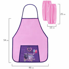 Накидка фартук с нарукавниками для труда ПИФАГОР, 1 карман, 46&times;54 см, &laquo;Bike cats&raquo;, 272456