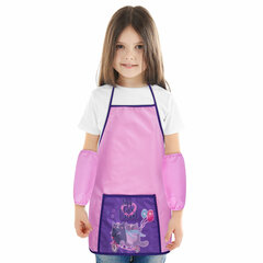 Накидка фартук с нарукавниками для труда ПИФАГОР, 1 карман, 46&times;54 см, &laquo;Bike cats&raquo;, 272456