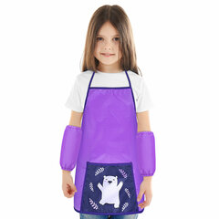 Накидка фартук с нарукавниками для труда ПИФАГОР, 1 карман, 46&times;54 см, &laquo;Happy bear&raquo;, 272457