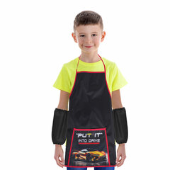 Накидка фартук с нарукавниками для труда ПИФАГОР, 1 карман, 46&times;54 см, &laquo;Cool wheels&raquo;, 272461