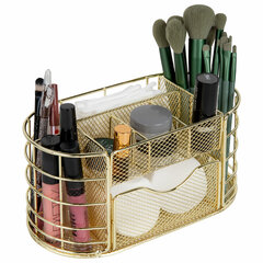 Органайзер для косметики и мелочей металлический 9 секций, MONTE VITA (МОНТЕ ВИТА), 105&times;218&times;110 мм, золото, 272475