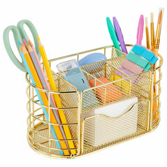 Органайзер для косметики и мелочей металлический 9 секций, MONTE VITA (МОНТЕ ВИТА), 105&times;218&times;110 мм, золото, 272475