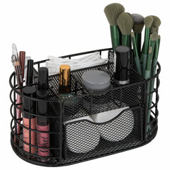 Органайзер для косметики и мелочей металлический 9 секций, MONTE VITA (МОНТЕ ВИТА), 105&times;218&times;110 мм, чёрный, 272476