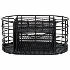 Органайзер для косметики и мелочей металлический 9 секций, MONTE VITA (МОНТЕ ВИТА), 105&times;218&times;110 мм, чёрный, 272476