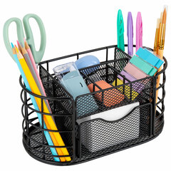 Органайзер для косметики и мелочей металлический 9 секций, MONTE VITA (МОНТЕ ВИТА), 105&times;218&times;110 мм, чёрный, 272476