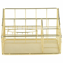 Органайзер для косметики и мелочей металлический 4 секции, MONTE VITA (МОНТЕ ВИТА), 160&times;240&times;150 мм, золото, 272479