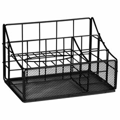 Органайзер для косметики и мелочей металлический 4 секции, MONTE VITA (МОНТЕ ВИТА), 160&times;240&times;150 мм, черный, 272480