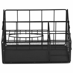 Органайзер для косметики и мелочей металлический 4 секции, MONTE VITA (МОНТЕ ВИТА), 160&times;240&times;150 мм, черный, 272480