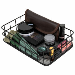 Органайзер-корзинка для косметики и мелочей металлическая MONTE VITA (МОНТЕ ВИТА), 242&times;162&times;63 мм, черный, 272482