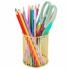 Органайзер-стаканчик для косметики и мелочей MONTE VITA (МОНТЕ ВИТА), металлический, 100&times;80 мм, золото, 272484