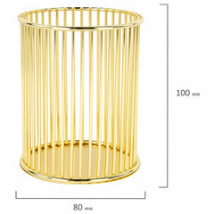 Органайзер-стаканчик для косметики и мелочей MONTE VITA (МОНТЕ ВИТА), металлический, 100&times;80 мм, золото, 272484