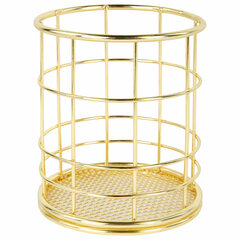 Изображение товара Металлический органайзер MONTE VITA для косметики и мелочей золотой 100x90 мм