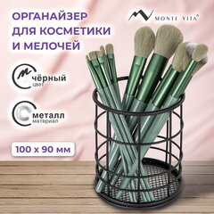 Изображение товара Металлический органайзер MONTE VITA для косметики и мелочей 100х90 мм черный