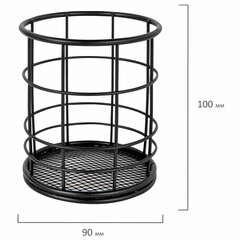 Органайзер-стаканчик для косметики и мелочей MONTE VITA (МОНТЕ ВИТА), металлический, 100&times;90 мм, черный, 272487