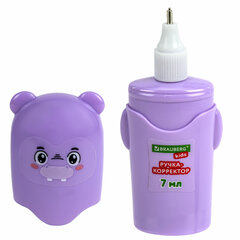 Ручка-корректор BRAUBERG KIDS &laquo;ЗВЕРЯТА&raquo;, 7 мл, металлический наконечник, корпус ассорти, 272493