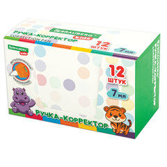 Ручка-корректор BRAUBERG KIDS &laquo;ЗВЕРЯТА&raquo;, 7 мл, металлический наконечник, корпус ассорти, 272493