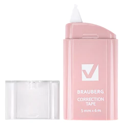 Корректирующая лента BRAUBERG COMPACT PASTEL, 5 мм х 6 м, корпус ассорти, блистер, 272495