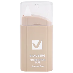 Корректирующая лента BRAUBERG COMPACT PASTEL, 5 мм х 6 м, корпус ассорти, блистер, 272495